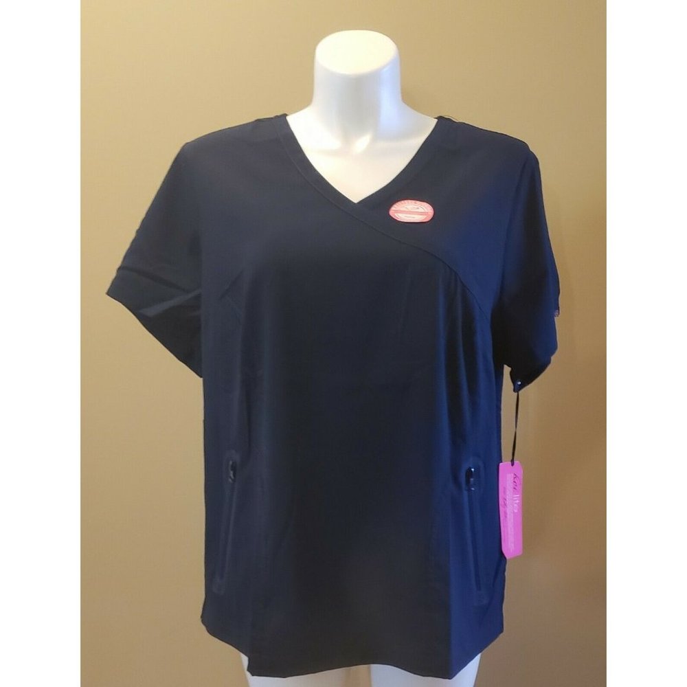 Koi Women's V-Neck Scrubs Top XXS Navy